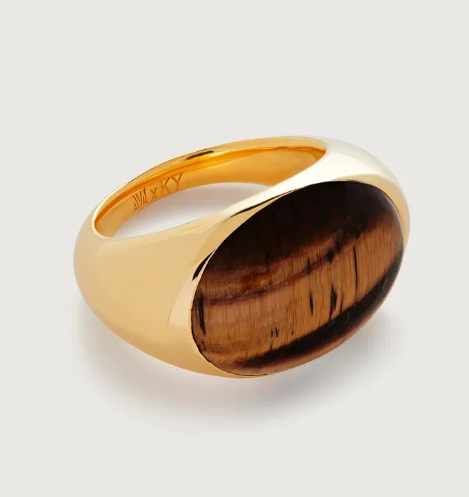 Embody Grace and Strength with a Silver tiger’s eye ring